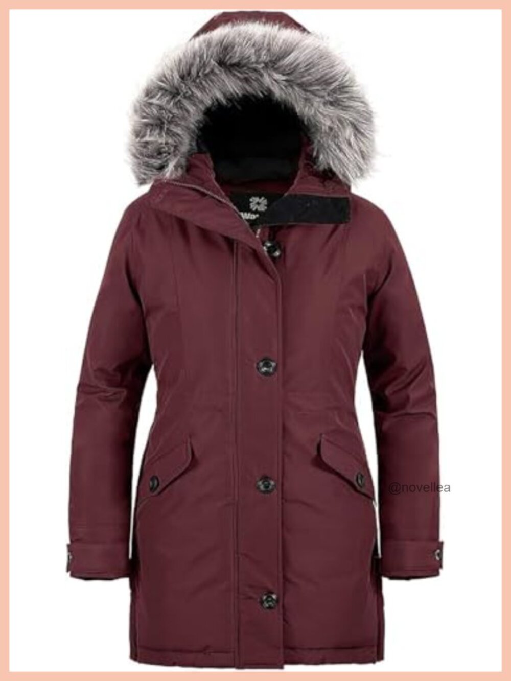 Women's Long Quilted Puffer Parka Faux Fur Hood Winter Coat